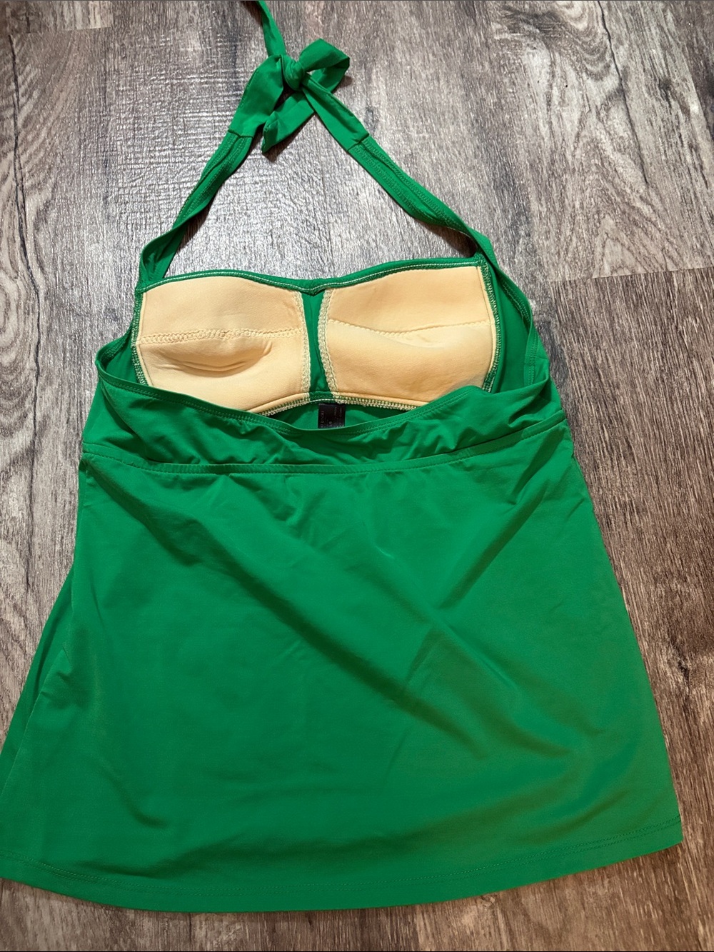 Vintage Y2K Bisou Bisou Green Halter Tankini Swim Top Large - Picture 4 of 4